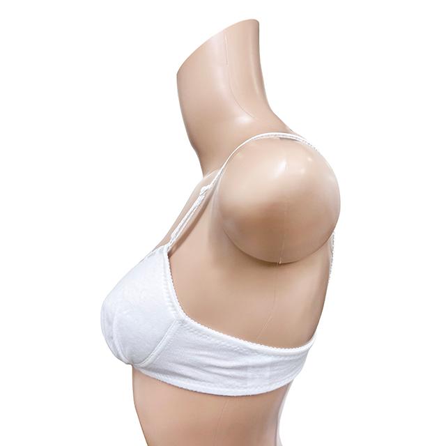 綿100％ ノンワイヤー フロントホックブラジャー M LL 3L wma-14