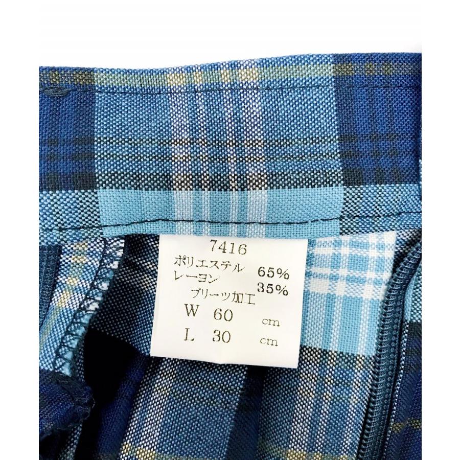 スカート ミニスカート プリーツスカート No 7416 青 グレー チェック柄スカート 30cm丈 レディース ボトムス 膝上丈 アジャスター付き Wsk 15 Wsk 15 L30 7416 コスメイト 通販 Yahoo ショッピング