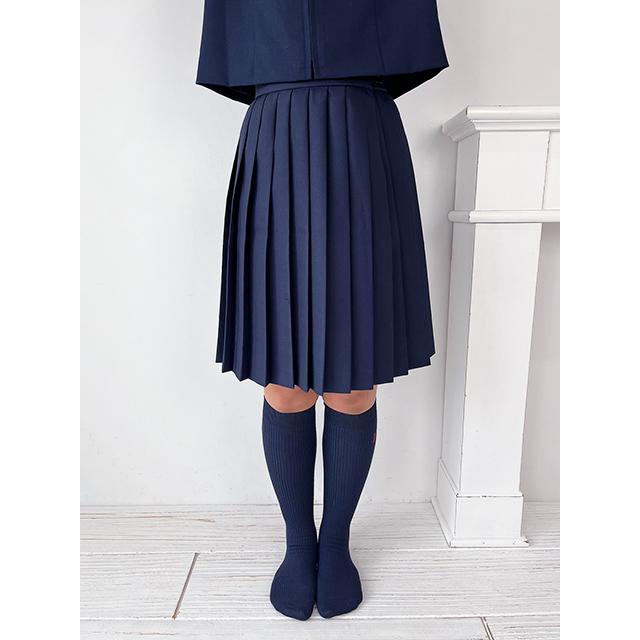無地 50cm丈 ウエスト60〜85cm 濃紺 スカート プリーツスカート No