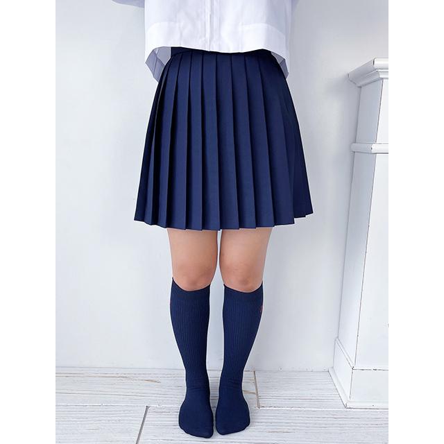 40cm丈 ウエスト90〜100cm】wsk-02b 制服用 プリーツスカート 濃紺
