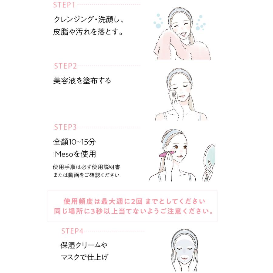 iMeso アイメソ サクラピンク 美顔器 目元 口元 集中ケア 美容液浸透