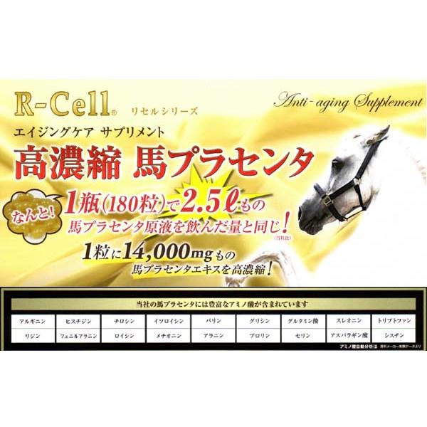 リセル 馬プラセンタプロ　250mg×180粒（約2か月分） ： 2個セット ReCell（リセル） 馬プラセンタ プロ 250mg×180粒（約2か月分