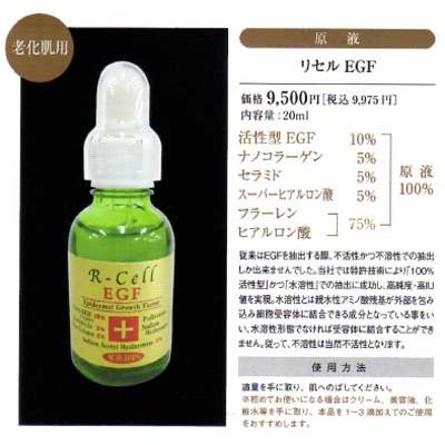 R-Cell リセルＥＧＦ 20ml×4本セット /年齢肌の悩みに　シワ たるみ　ほうれい線対策に　お肌の弾力、ハリアップ 活性型 最高級ＥＧＦ｜cosme-croix｜02