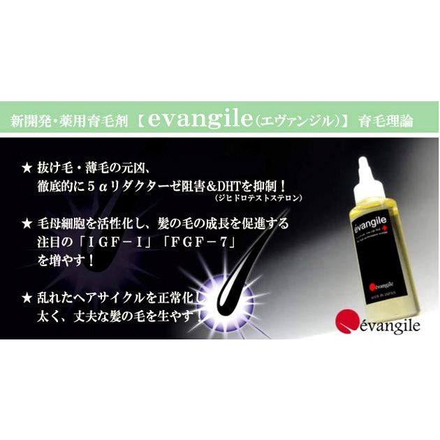 薬用育毛剤 エヴァンジル （evangile）100ml×2本セット： 送料無料 育毛サロン専売 医薬部外品 男性用育毛剤 女性用育毛剤 抜け毛 薄毛 発毛促進｜cosme-croix｜09