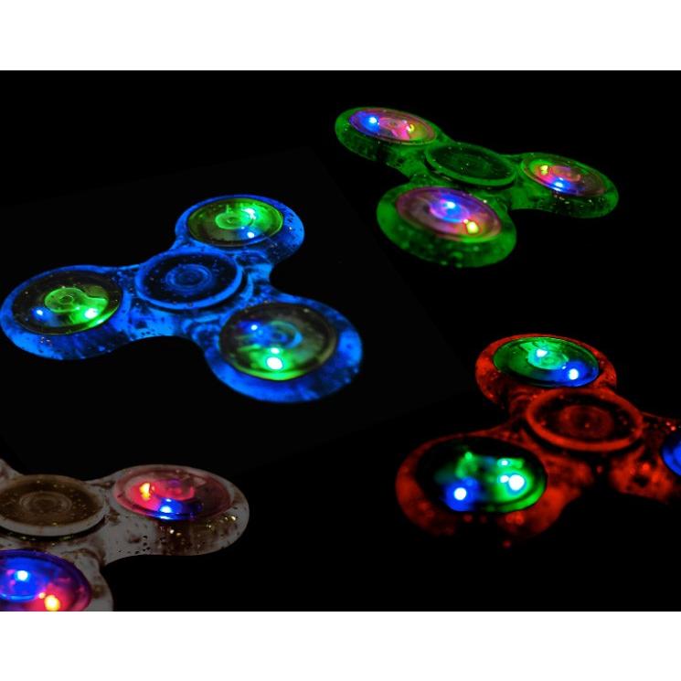 ハンドスピナー 光るラメ 6カラー 指スピナー 光る 光 LED 蓄光 hand spinner レインボー 虹色 スピーカー 三角 ストレス解消 グッズ 派手 目立つ おもしろ｜cosme-market｜10