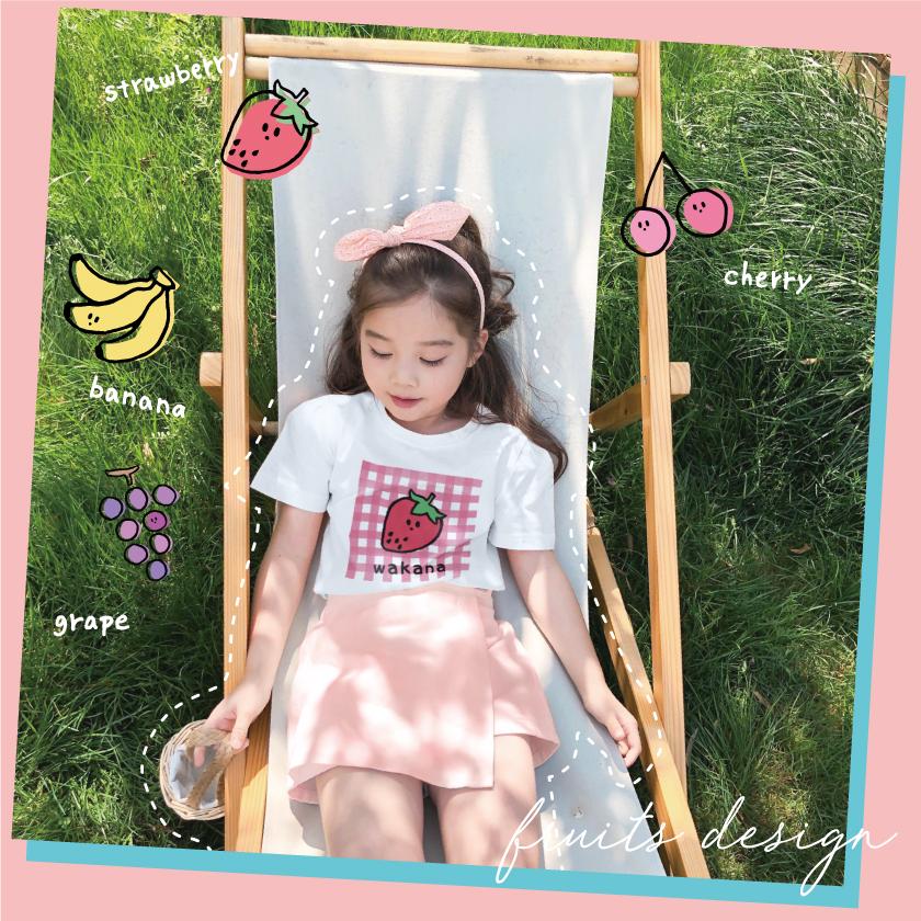 名前入り キッズ Tシャツ くだものシリーズ フルーツ柄 子供服  