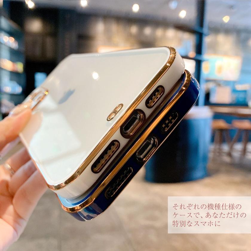 ゴールドバンパー TPU ケース iPhone 13 13Pro 13mini 13ProMAX iPhone12 12Pro 12mini かわいい 衝撃吸収 クリア mini pro max iPhone11 11Pro iphone8 se2｜cosme-market｜13