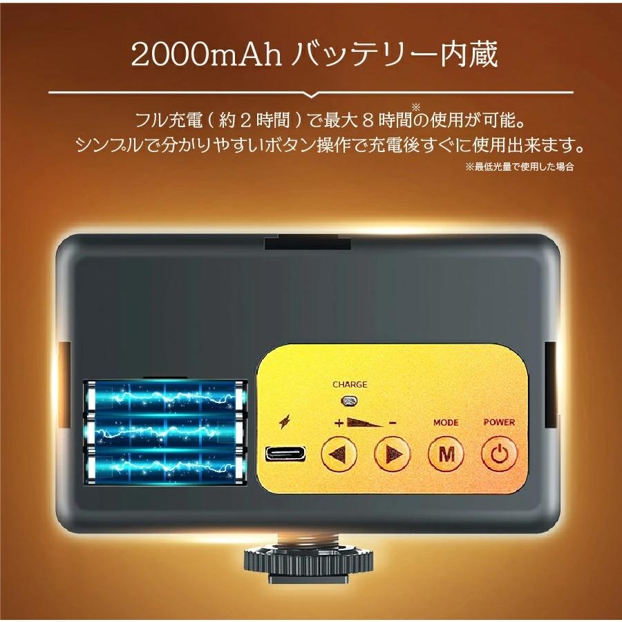 コンパクトLEDライト 3点セット 超軽量130g 充電タイプ 撮影補助ライト