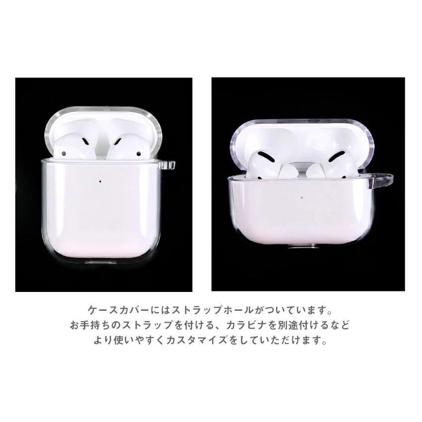 Airpods シリーズ用 クリアケース 専用ストラップ付き