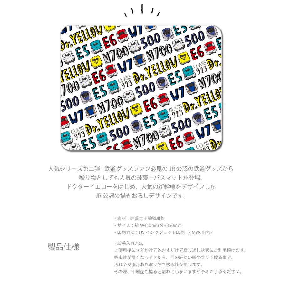 JR 公認デザイン 新幹線 グッズ 珪藻土バスマット 珪藻土 マット