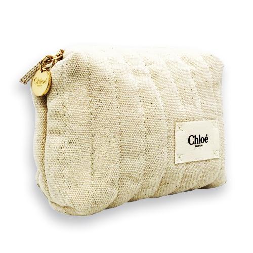 Chloe（クロエ） コスメ スモールポーチ ベージュ ファスナー開閉式