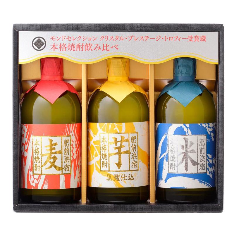 4箱セット】焼酎ギフト 麦焼酎 芋焼酎 米焼酎 肥前浜宿 本格焼酎飲み