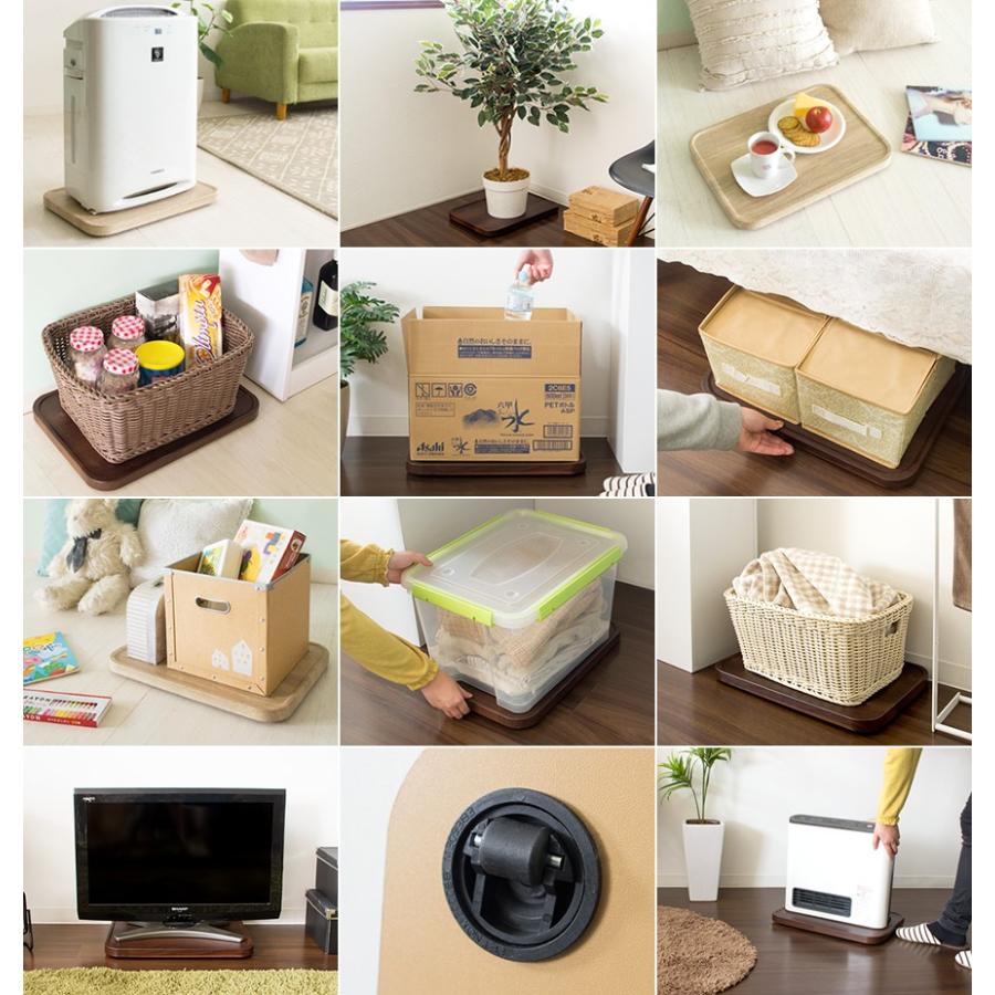 マルチスタンド キャスターボード 台 移動台 空気清浄機台 平台 持ち運び台 ブラウン ナチュラル | 宮武製作所 | 01