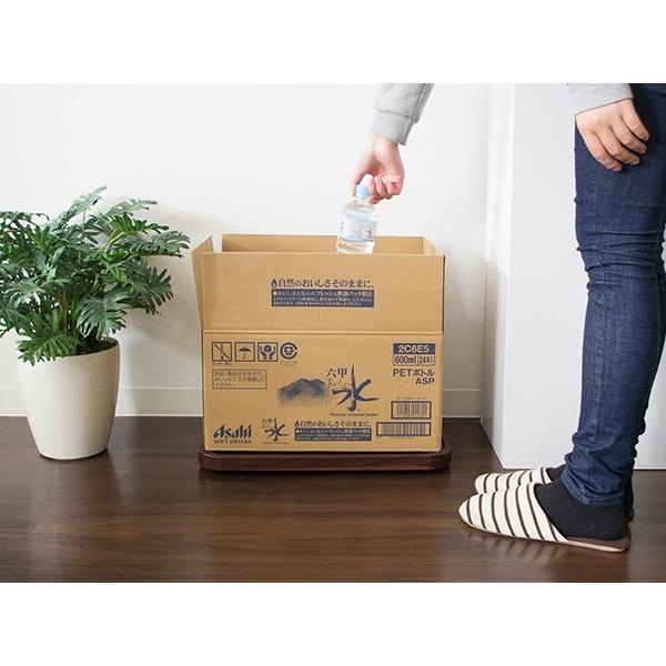 マルチスタンド キャスターボード 台 移動台 空気清浄機台 平台 持ち運び台 ブラウン ナチュラル | 宮武製作所 | 04