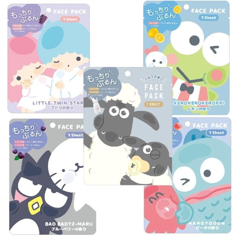 サンリオキャラ フェイスパック シナモロール クロミ マイメロディ
