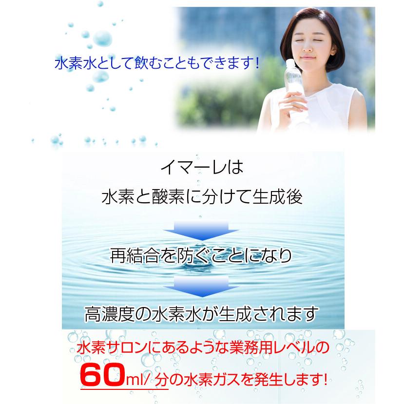 吸う 飲む W効果 水素吸入器 水素水生成器 携帯 ダブル水素ボトル 高
