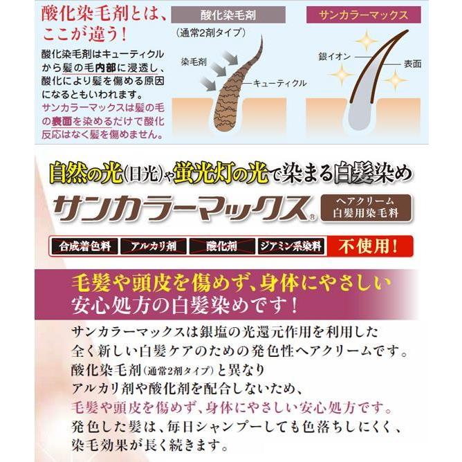 ぬるだけ白髪染めヘアクリーム サンカラーマックス 男性用/女性用 お