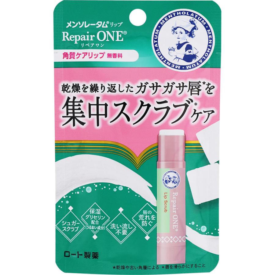 ロート製薬 メンソレータム リップリペアワン 角質ケアリップ : コスメ 