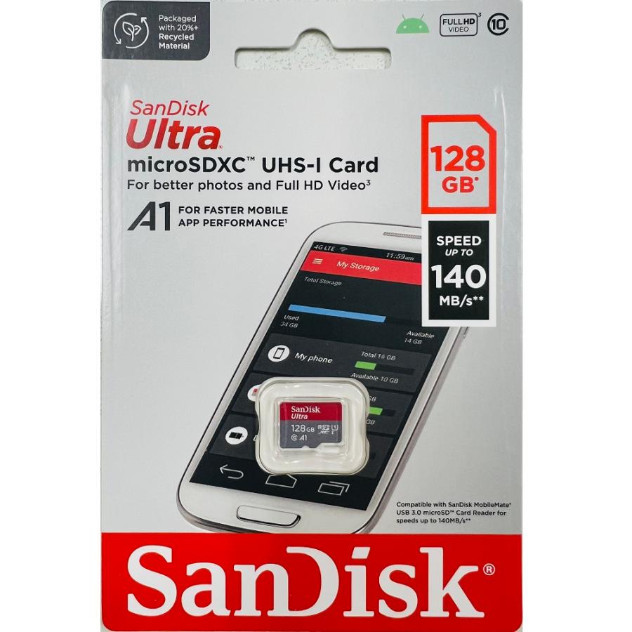 サンディスク SanDisk Ultra microSDXC UHSI A1 128GB 140MBs SDSQUAB128GGN6MN