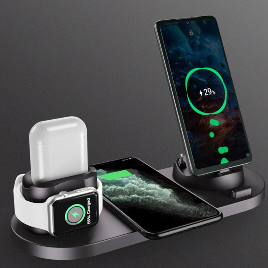 スマホアクセサリー Wireless Charger Stand,6 in1Multi-Functi スマホ
