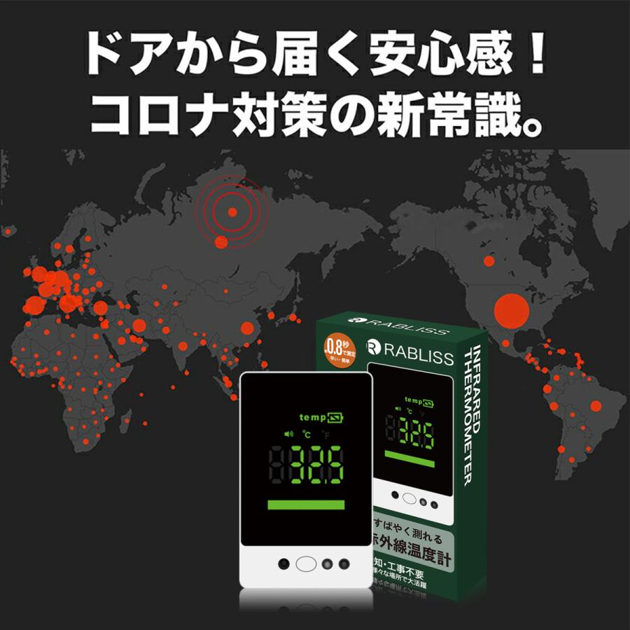 RABLISS 温度計 最新モデル 壁掛け 置き両用 自動温度検知器