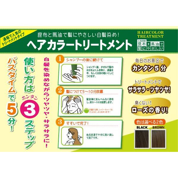 昆布と馬油で髪にやさしいヘアカラートリートメント（白髪染め