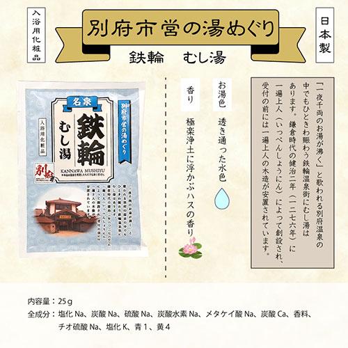 入浴剤 別府八湯市営湯めぐり 8種セット 25g×8 お風呂 バスグッズ 岩見商事｜cosmebox｜06