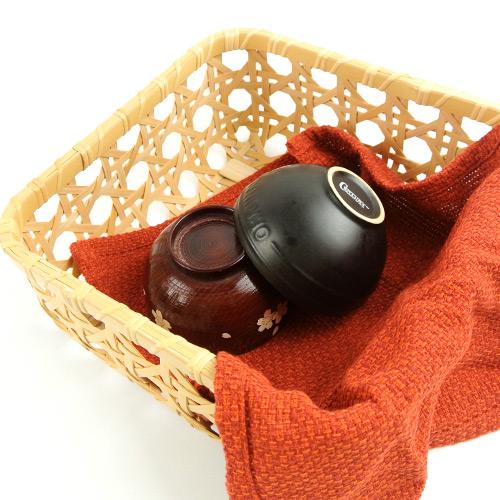受注生産 別府竹細工 八つ目(八ツ目)編み 収納かご 263mm×263mm×高さ