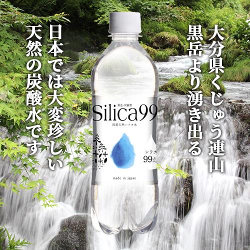 シリカ含有99 4mg Lの国産天然炭酸水 Silica99 微炭酸 500ml 24本 中硬水 くじゅう連山 大分県阿蘇野 非加熱 ナチュラルミネラルウォーター 同梱不可 送料無料 コスメボックス Paypayモール店 通販 Paypayモール