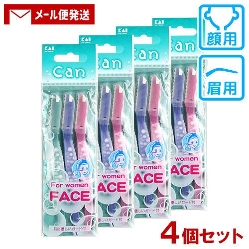 CAN 1000円ポッキリ キャン バブルL かお・まゆ用カミソリ 3本入×4個