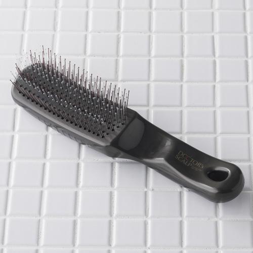 スカルプブラシ 黒 グレー 貝印 単品送料込 ドクターズスカルプ(DOCTOR'S SCALP) ヘアケアブラシ