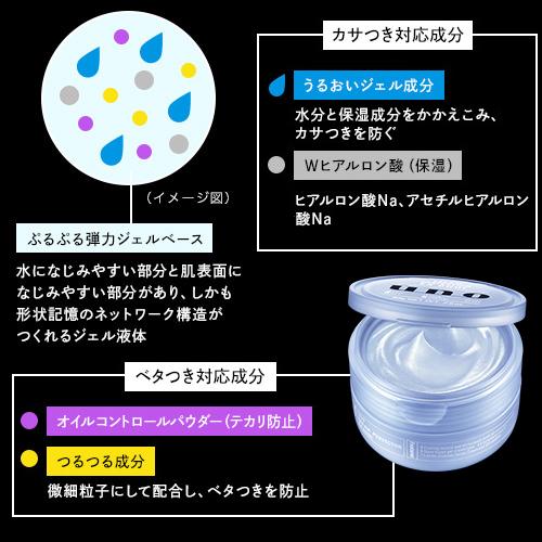 uno（ウーノ） クリームパーフェクション EXクール 80g サラサラ