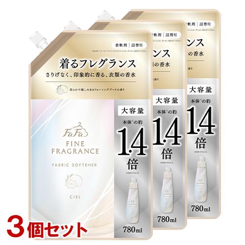 FaFa FINE FRAGRANCE ファーファ(FaFa) ファインフレグランス シエル 詰替用 780ml×3個セット 洗濯柔軟剤 ...