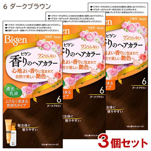 ビゲン (3個セット) ビゲン(Bigen) 香りのヘアカラー 乳液 6 ダーク