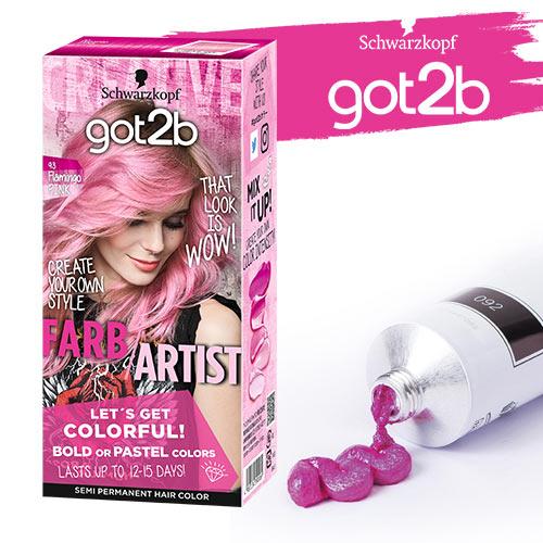 ヘアカラーリング剤 セット 多色　 箱2セット ヘンケル got2b カラークリーム フラミンゴピンク 派手髪 おしゃれ染め
