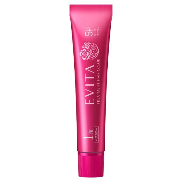 EVITA トリートメントヘアカラー 5P ローズブラウン 18個セット EVITA エビータ トリートメントヘアカラー(5P ローズブラウン) 1剤
