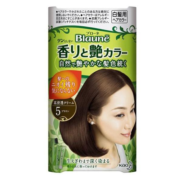 ブローネ 香りと艶カラー(本体 【5】ブラウン) 40g（1剤）＋40g（2剤）｜cosmecom