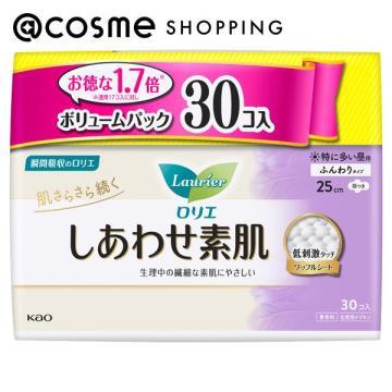 ロリエ しあわせ素肌(特に多い昼用 羽つき) 25cm/30個(ボリュームパック) | ロリエ