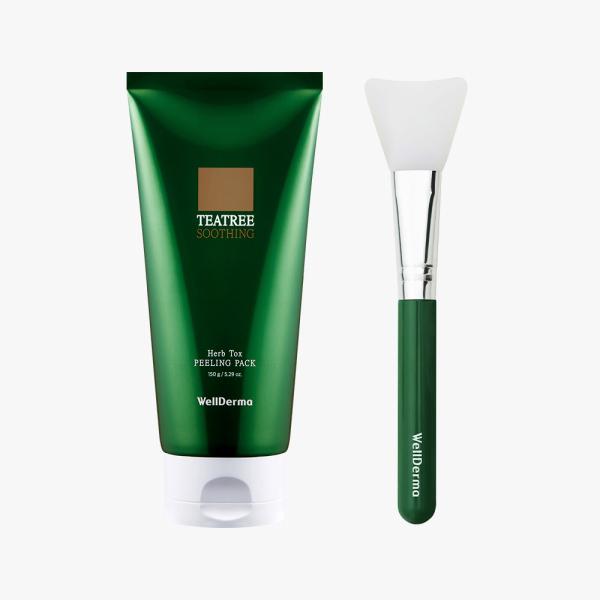 リベルハーブピーリングセット マスク、ジェル　90パーセント WELLDERMA ティーツリーハーブピーリングパック(本体) 150g : アット