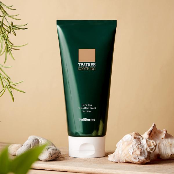 WELLDERMA ティーツリーハーブピーリングパック(本体) 150g : アット