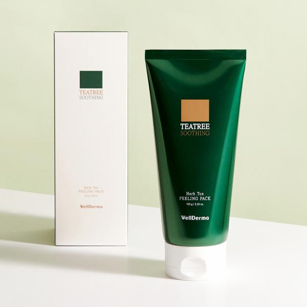 WELLDERMA ティーツリーハーブピーリングパック(本体) 150g : アット