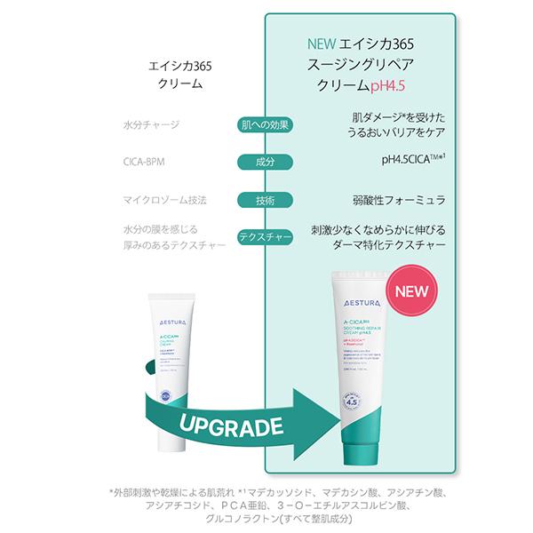AESTURA エイシカ365 スージングリペアクリームpH4.5 60mL : アット