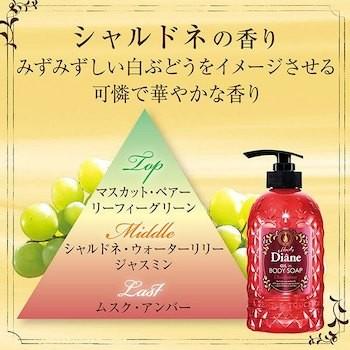 モイスト・ダイアン ボディソープ シャルドネの香り 500mL Diann｜cosmedragfan｜05