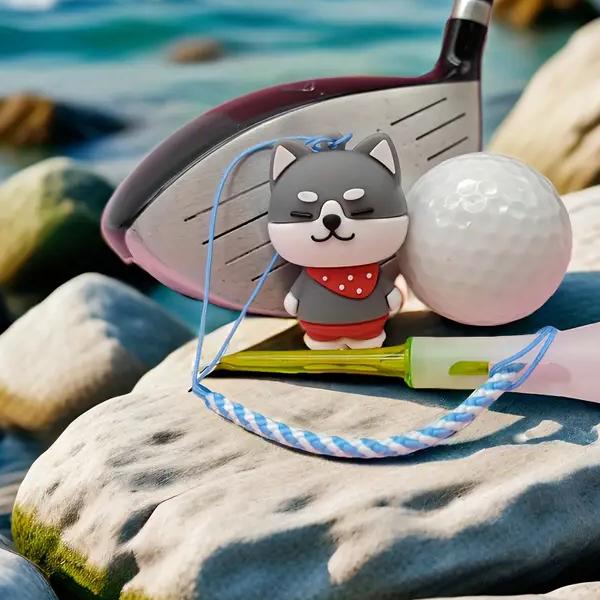 ゴルフ ティーキーパー マスコット フィギュア ストラップ 犬 ドッグ