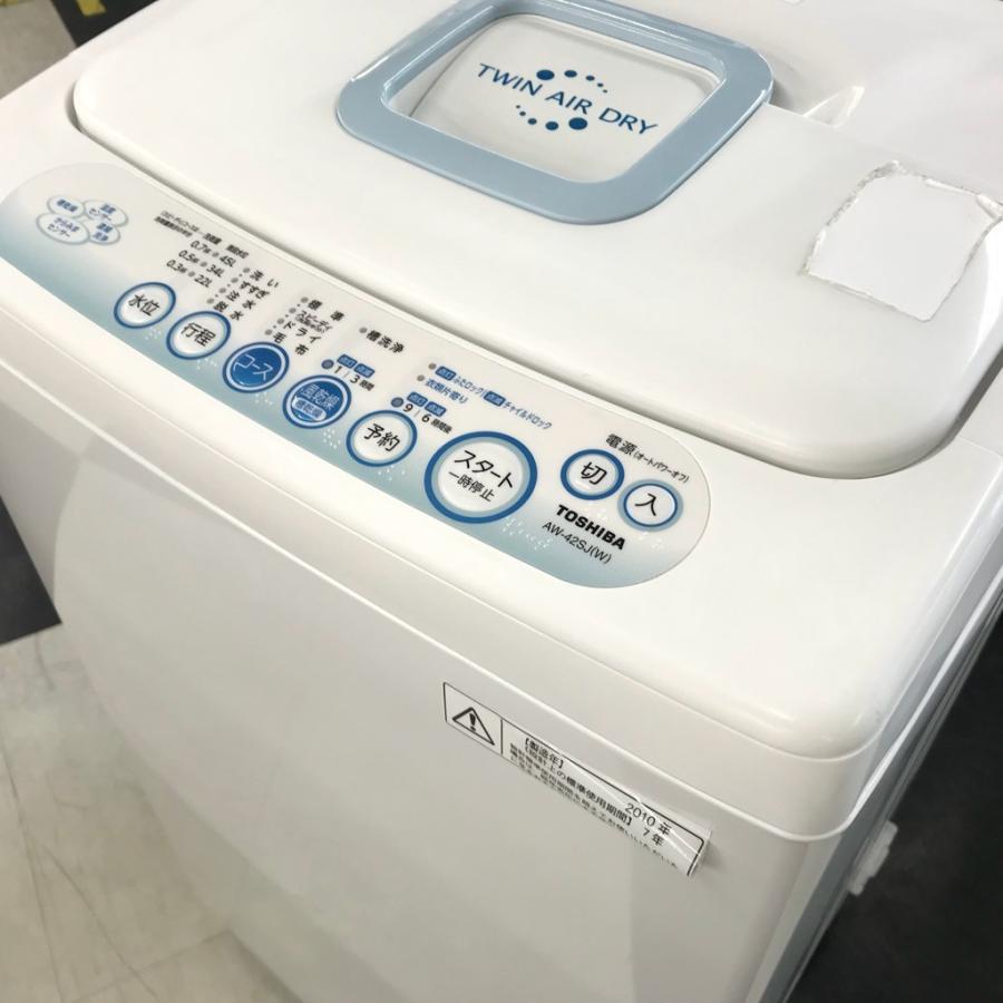 TOSHIBA 【中古】4.2kg 全自動洗濯機 東芝 AW-42SJ 2010年製 温度