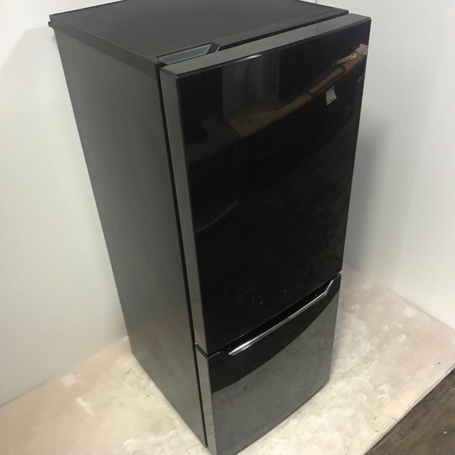 ハイセンス　冷蔵庫　HR-D15AB　2017年式　150L　中古品 HR-D15AB 冷蔵庫 パールブラック [150L /2ドア /右開きタイプ] 【お