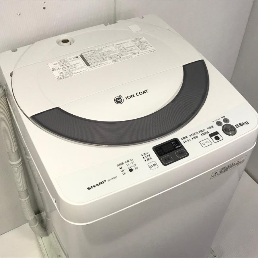 SHARP（シャープ） 中古 5.5kg 全自動洗濯機 Ag+イオン ES-GE55N-S 