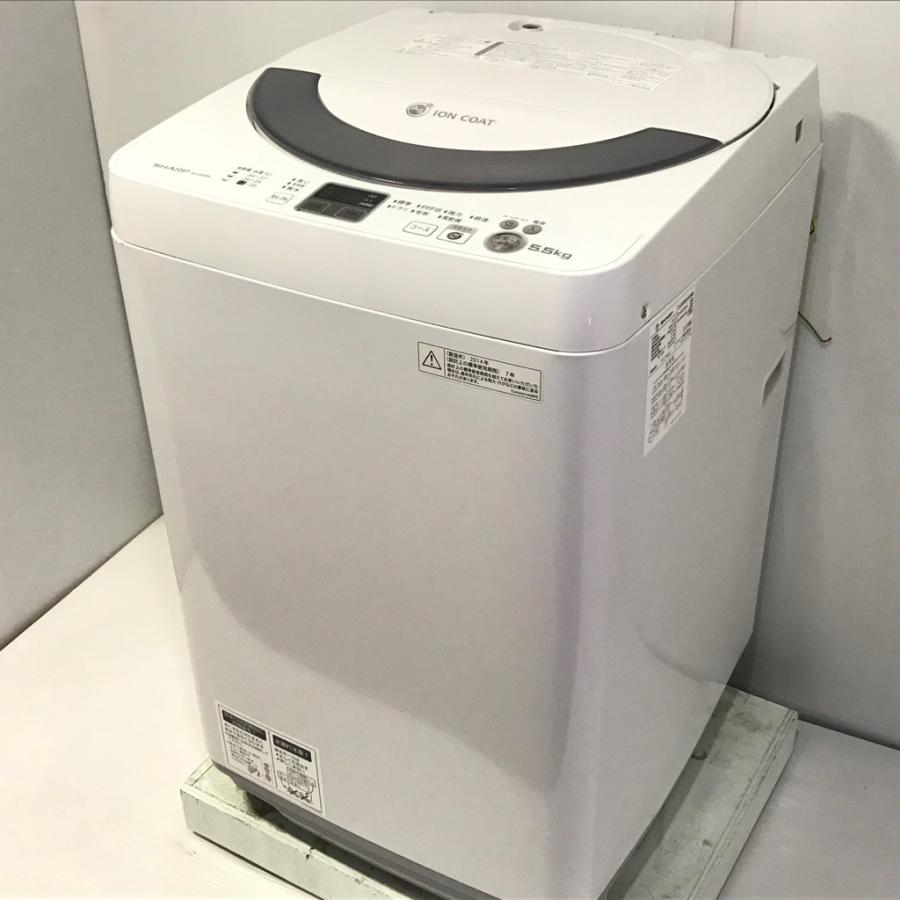【送料無料・設置無料サービス有り】洗濯機 SHARP ES-GE55N-S 中古 SHARP（シャープ） 中古 5.5kg 全自動洗濯機 Ag+イオン ES-GE55N-S
