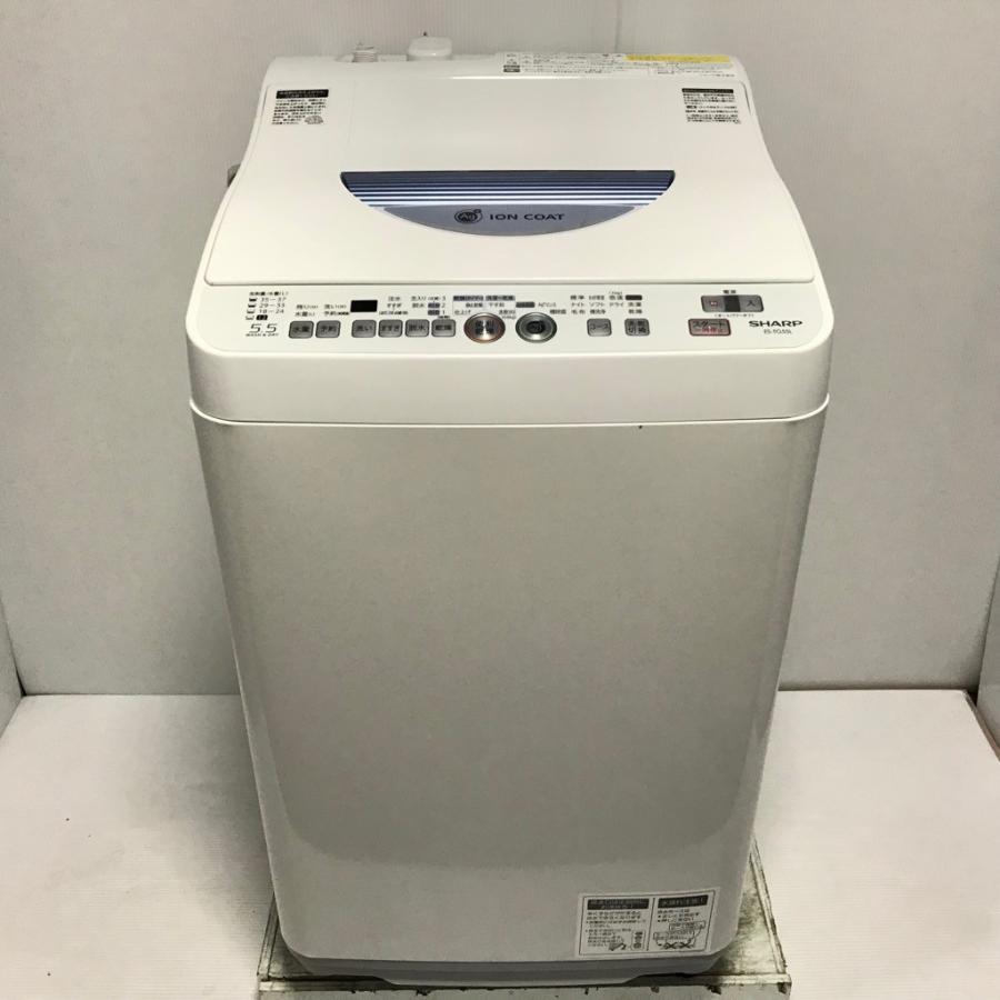 SHARP 中古 人気縦型洗濯乾燥機 シャープ ES-TG55L-A 洗濯5.5kg 乾燥