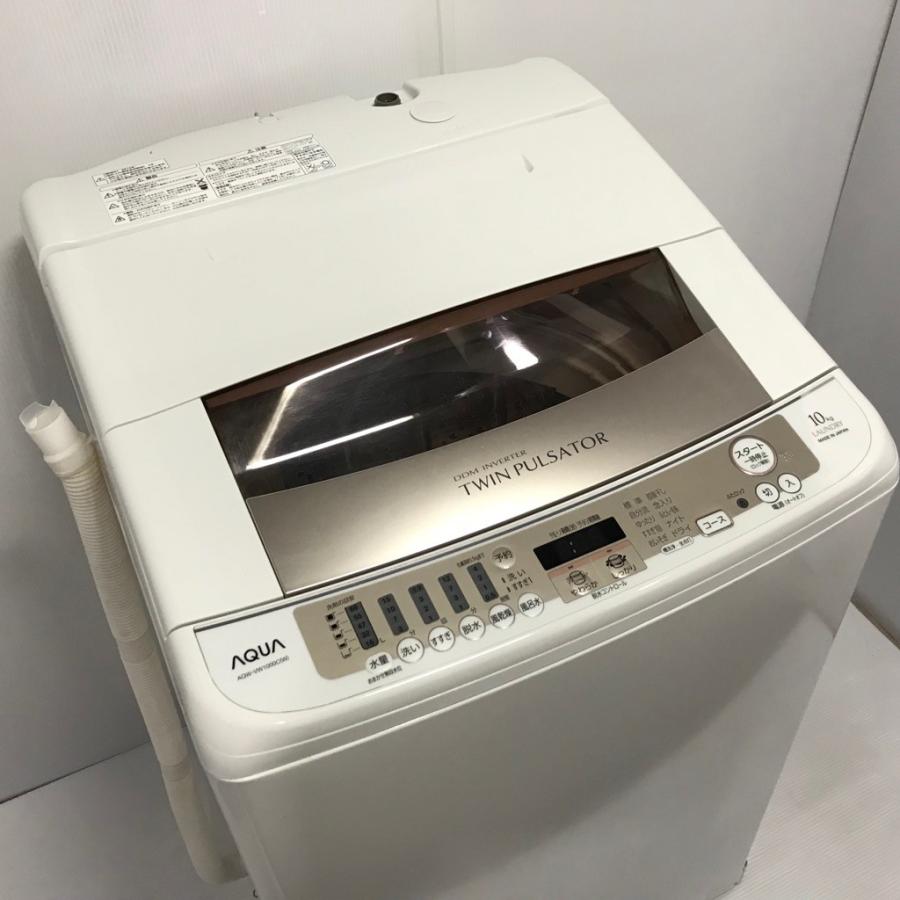 中古 10kg 全自動洗濯機 ハイアール アクア AQW-VW1000C 2014年製造 